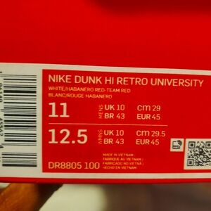 Nike Dunks Size 11men chenille swoosh